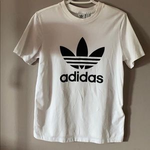 Adidas White Trefoil Tshirt
